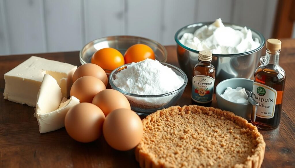 New York-style cheesecake ingredients