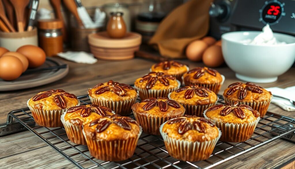 Pecan Pie Muffins recipe baking time and temperature