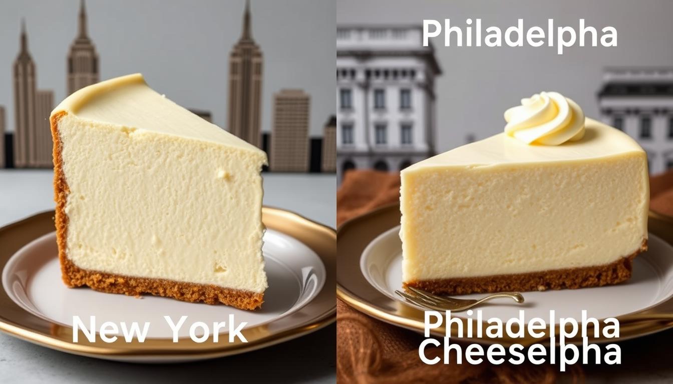 What is the difference between New York cheesecake and Philadelphia cheesecake?