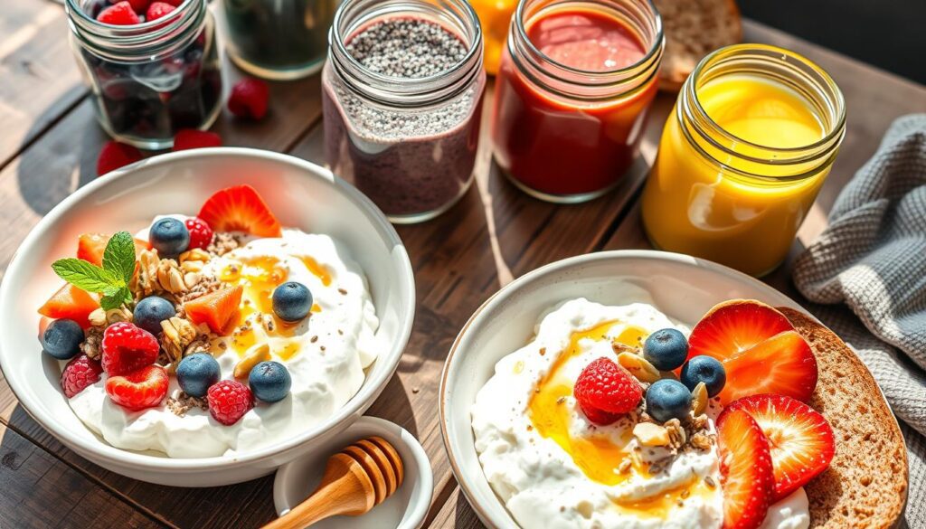 breakfast options with cottage cheese