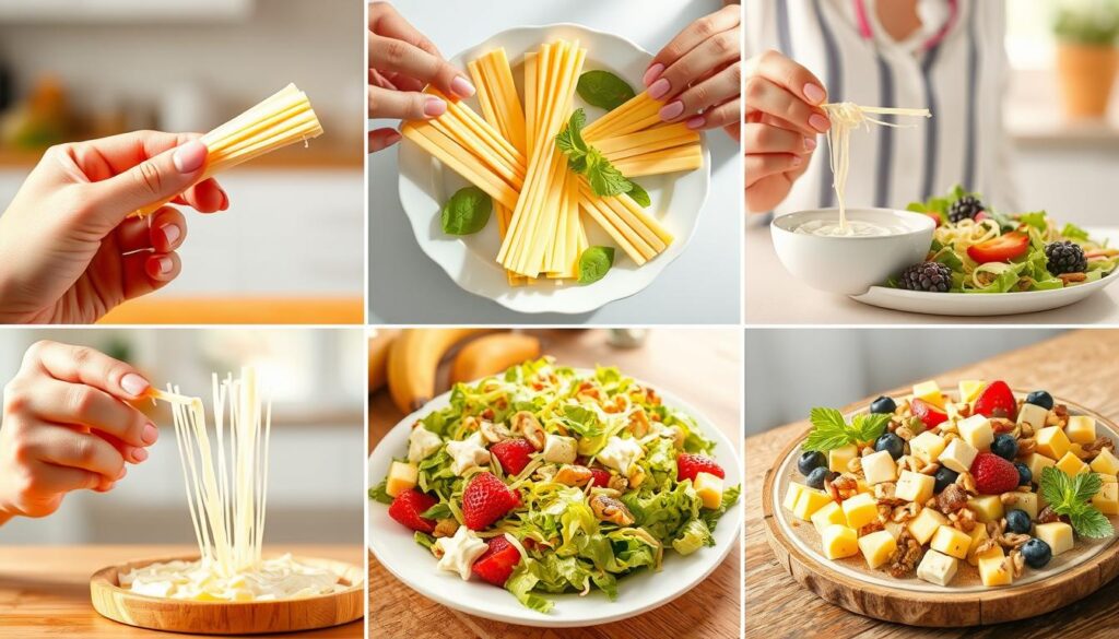 different ways to eat string cheese