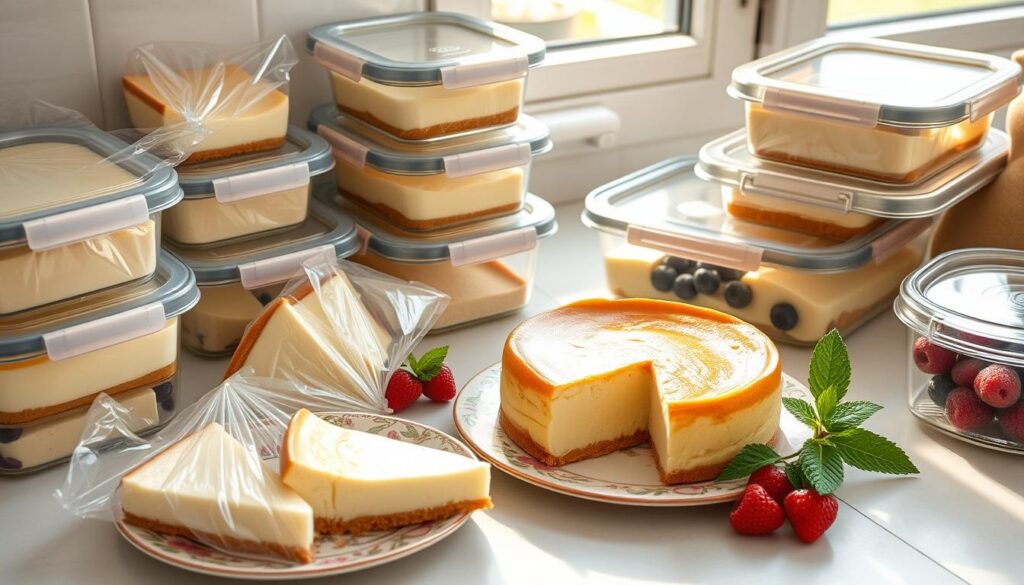 storing cheesecake